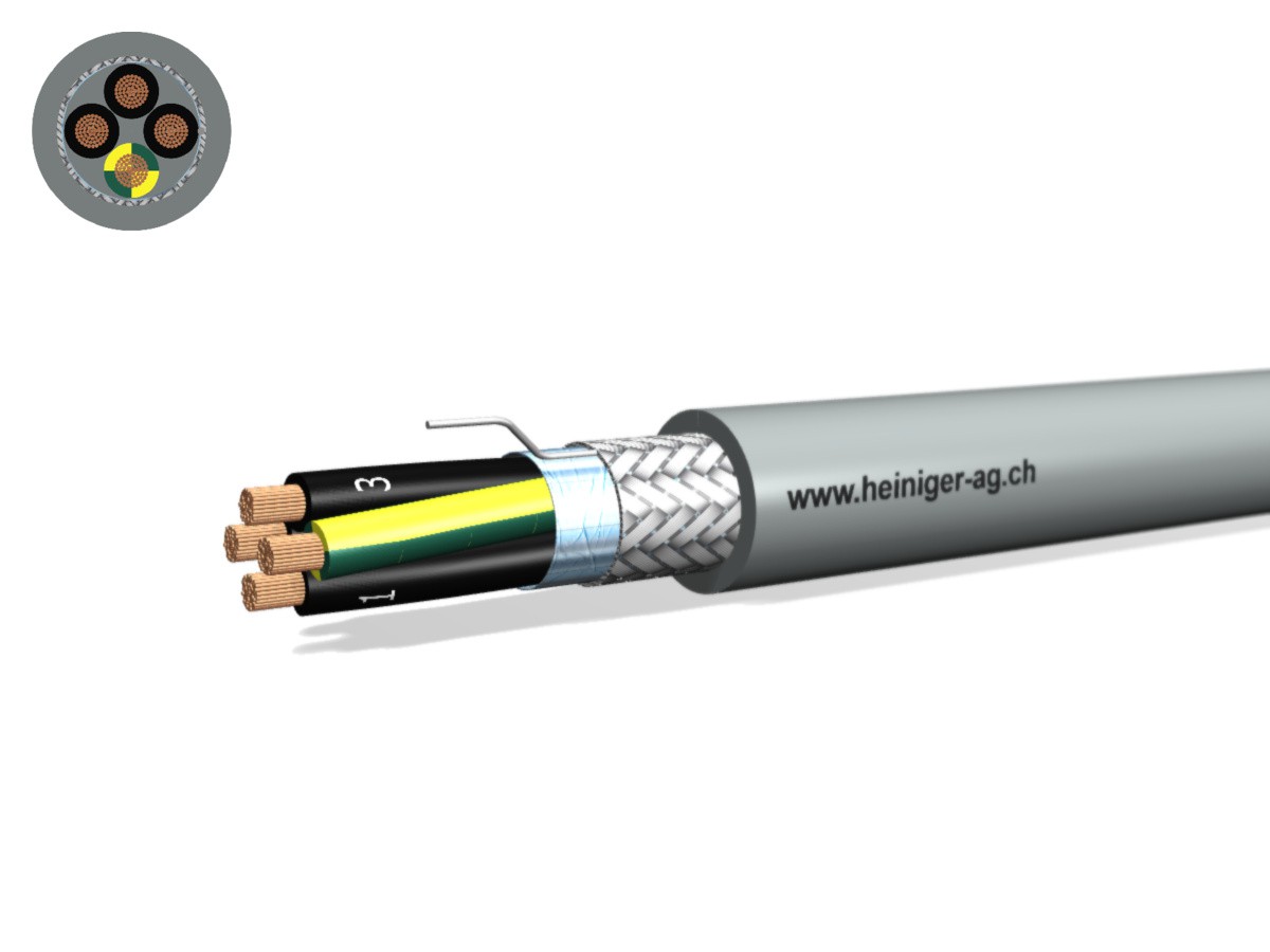 Câble commande Cca-flex C 4x6 JZ gr - LiH(St)CH san-hal 0.6/1kV EN 50399