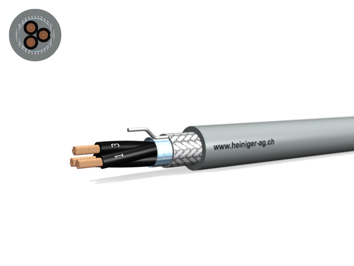 Steuerkabel Cca-flex C 3x1.50 OZ gr - LiH(St)CH hal-frei 0.6/1kV EN 50399