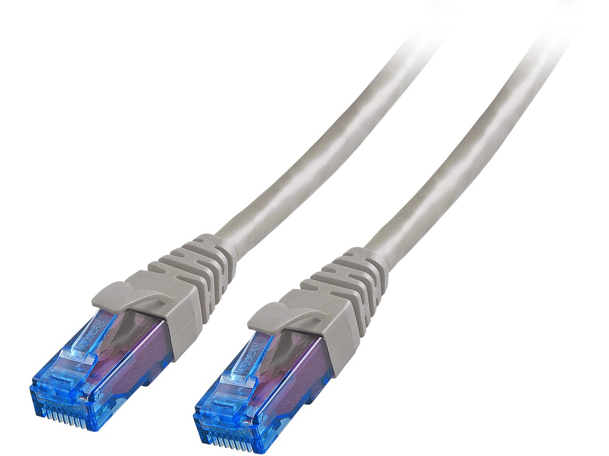 Standard RJ45 Patchcâble U/UTP 7.5m - Cat.6A, Premium, LSZH, gris