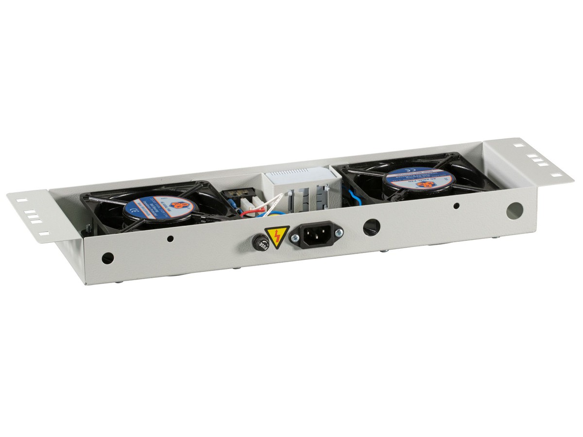 Plug & Play Lüftereinheit  2-fach - mit Thermostat, 230V, 47dB, RAL7035