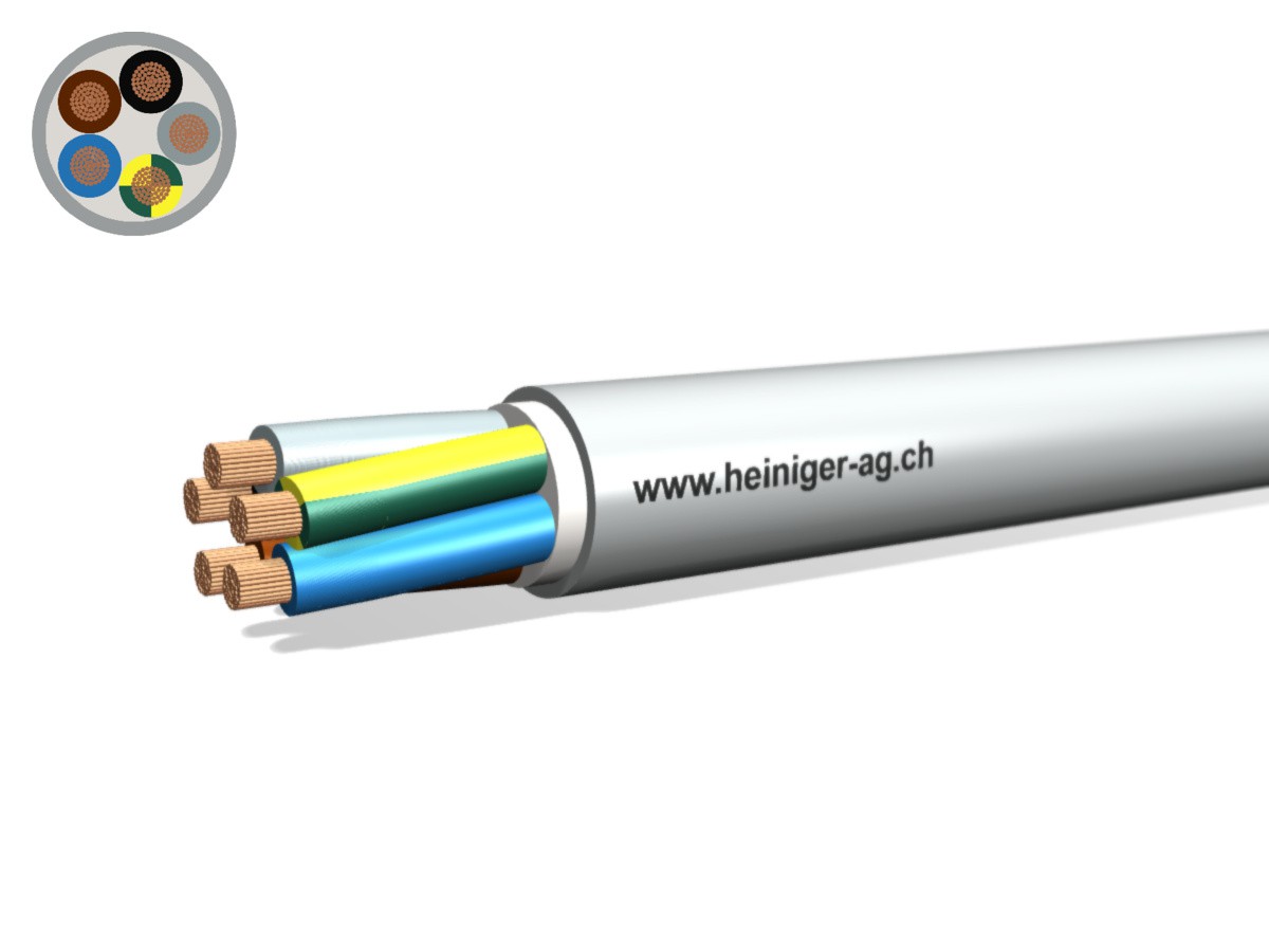 FE0D Kabel Dca hal-frei 5x25 LNPE - flammwidrig hgr 0.6/1kV