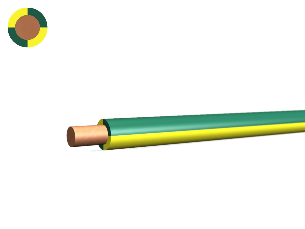 T-Draht Eca 4 PVC gelb-grün - 450/750V H07V-U