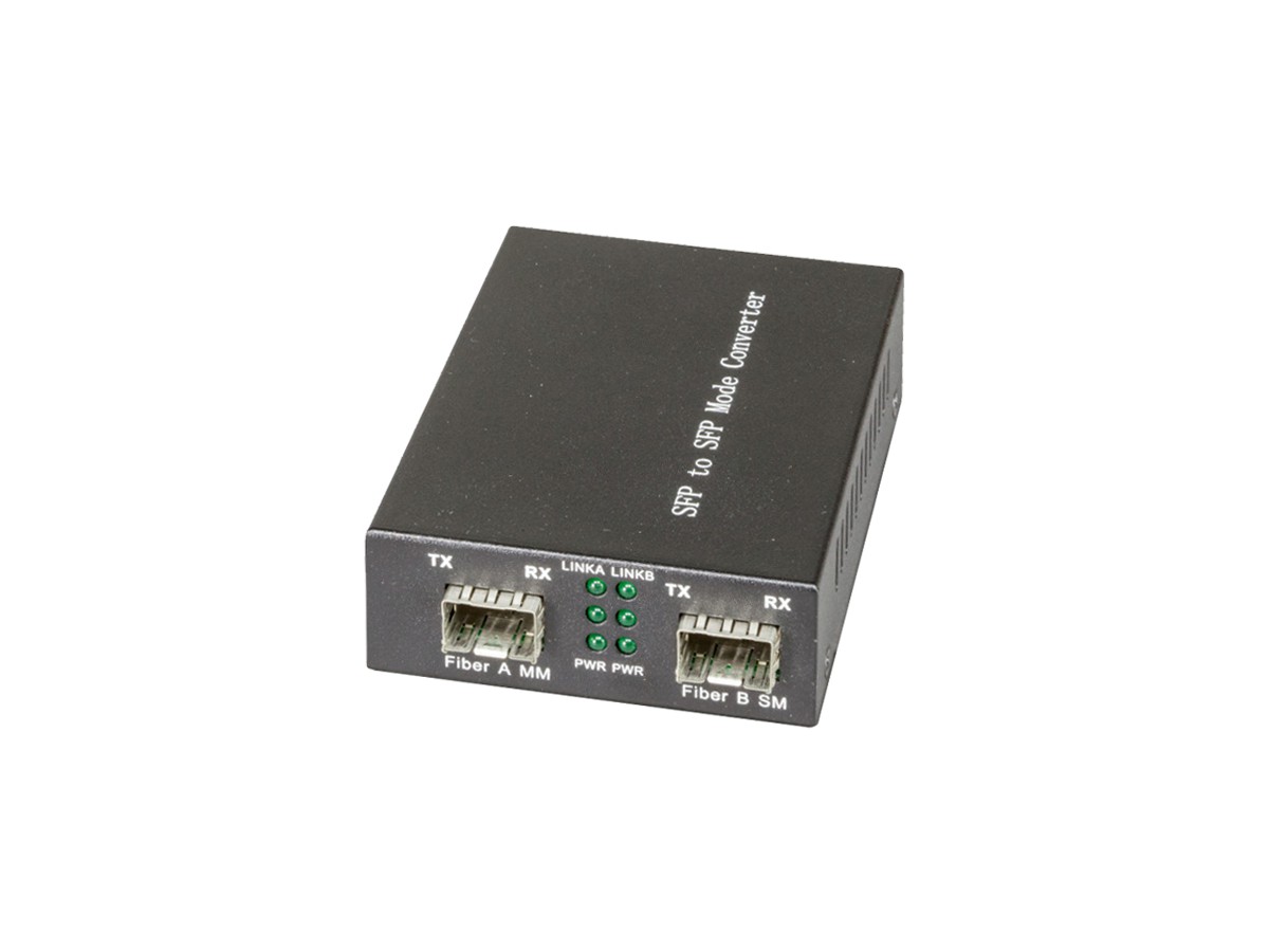 Mediakonverter, 2x SFP für wechsel - SM/MM, inkl. SFP Module