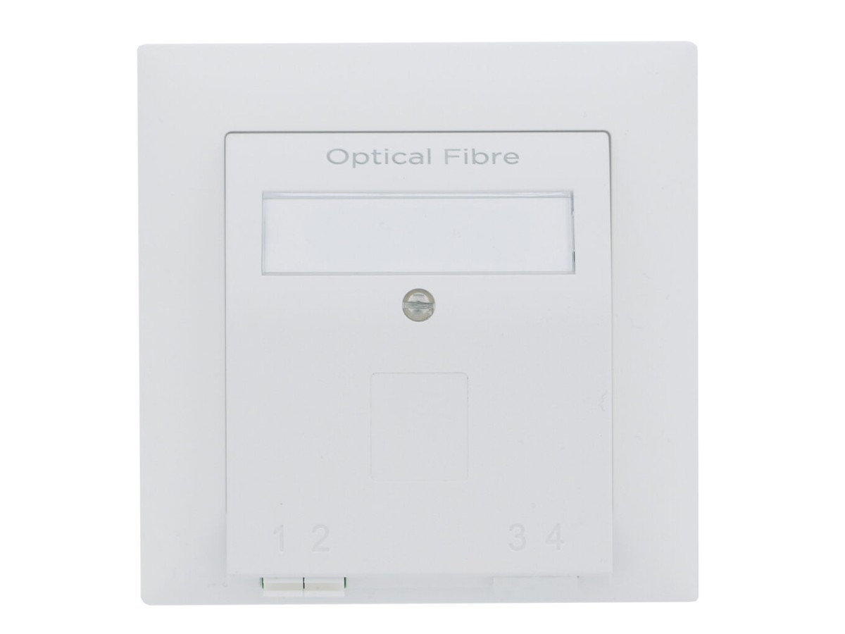 OTO-FTTH Boîtier de raccord. encastré - blanc, 1xLCd/APC SM, sans Pigtail