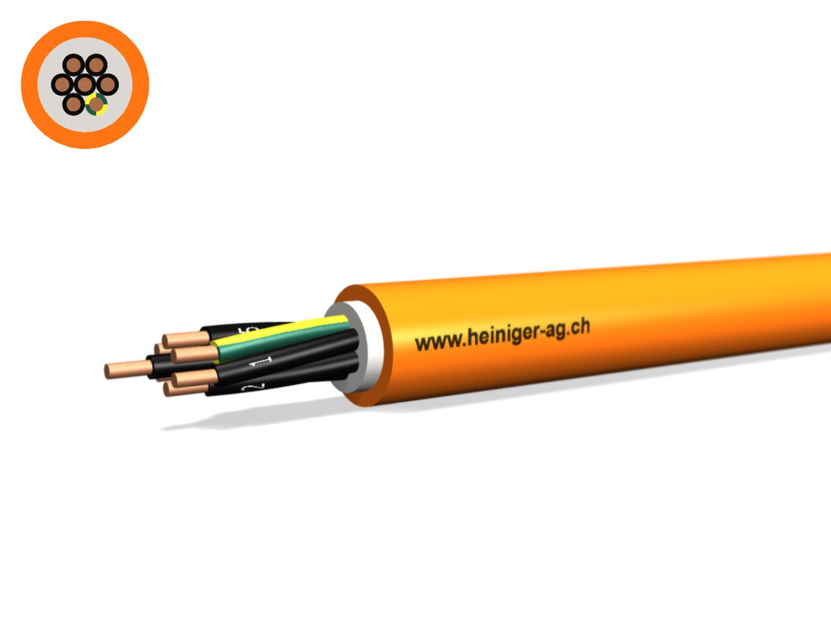 Sicherheitsk. FE180 E90 B2ca 7x1.50 LPE - hal-frei flammwidrig or/s1a,d1,a1