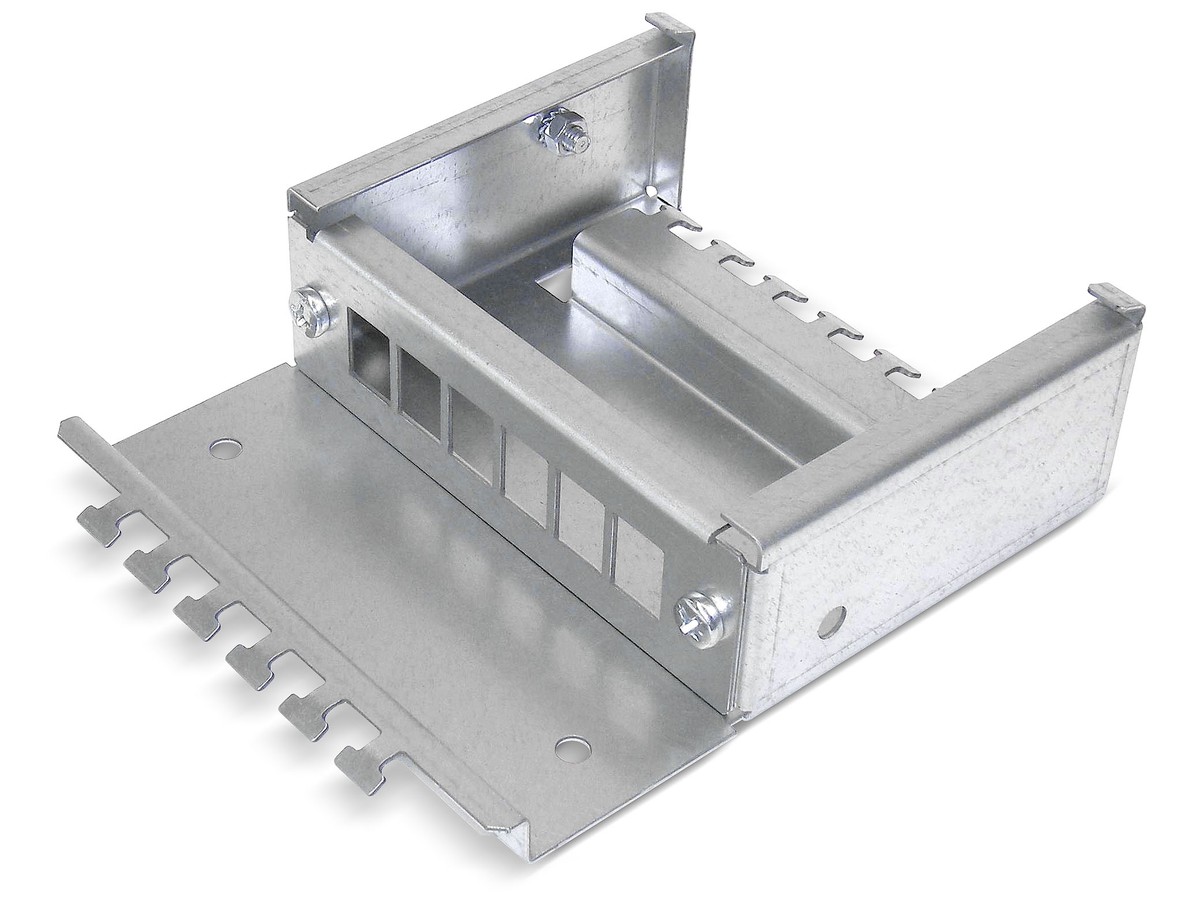 Frontplatte mit 6xPorts (KS) Stahlblech - zu Sammelpunktgehäuse 6117052
