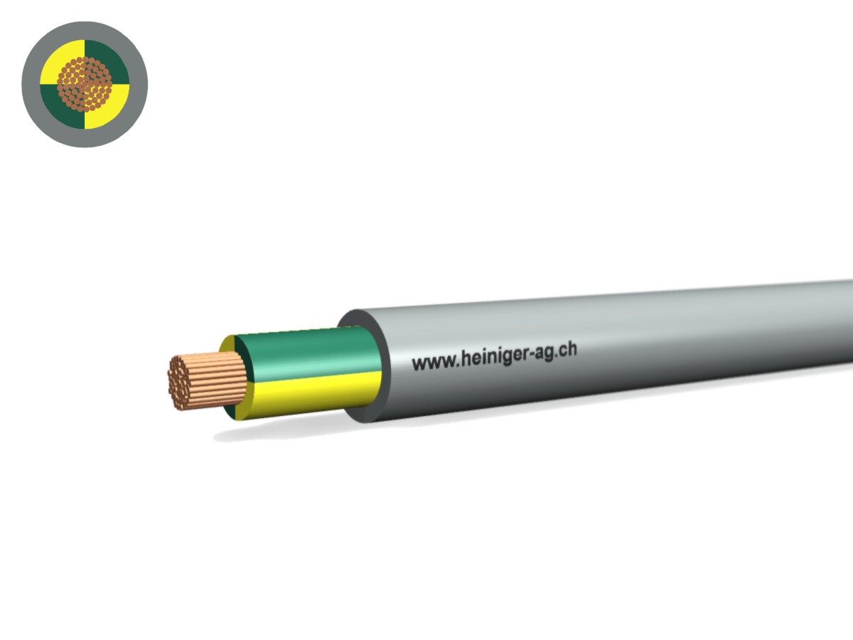 TT-Kabel Eca 1x10 PE PVC gr - Niederspannungs-Installat. Kabel 0.6/1kV