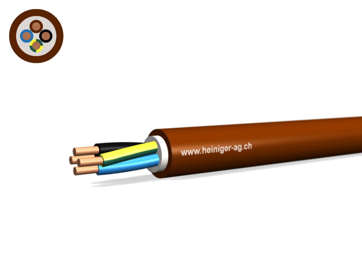 TT-Kabel Eca 4x1.50 LNPE PVC bn - Niederspannungs-Installat. Kabel 0.6/1kV