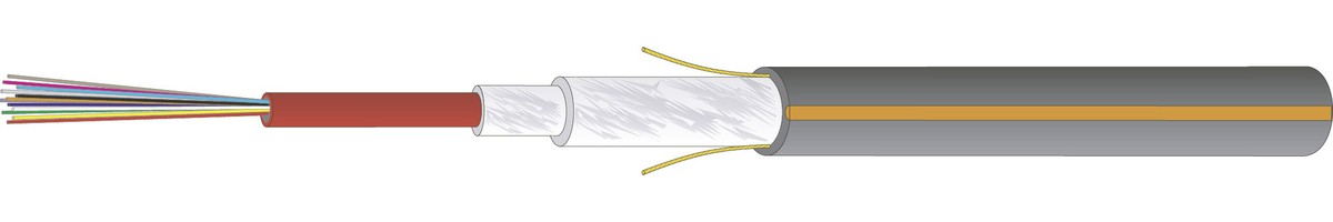 Optofil ZGGT250 1x12G50/125 OM3 PE sz - Aussenkabel 8.2mm, 2500N, Fca