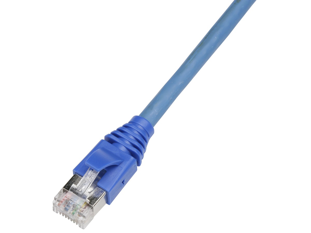 Unipatch 4P S/UTP 1:1 RJ45 AMP 3.0m - Cat.5e câble/capot TLP sans-hal bleu