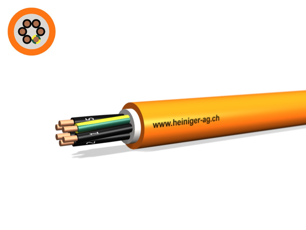 Câble de séc. FE180 E90 B2ca 6x2.50 LPE - san-hal non prop. flamme or/s1a,d1,a1