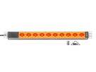 H-LINE Bloc multiprise 10xT23 - pas de 19", câble 3m, orange