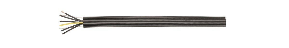 Liftkabel PVC rund 25x1.00 JZ sw - 2 ext. Stahl Tragorgane 300/500V
