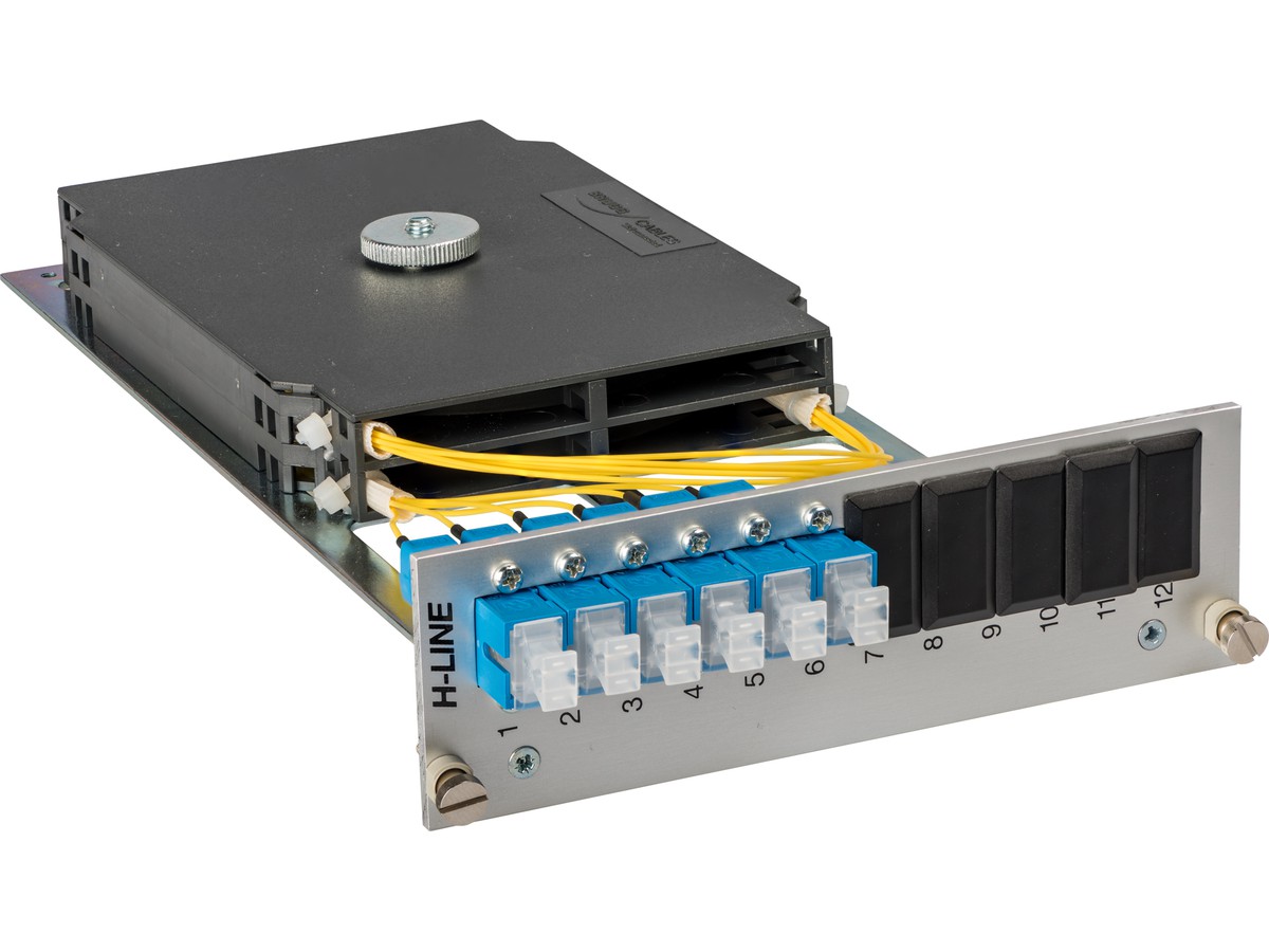 Einschubmodul H-Line zu BGT 3HE/7TE - 4xSC 9/125 bestückt, spleissfertig
