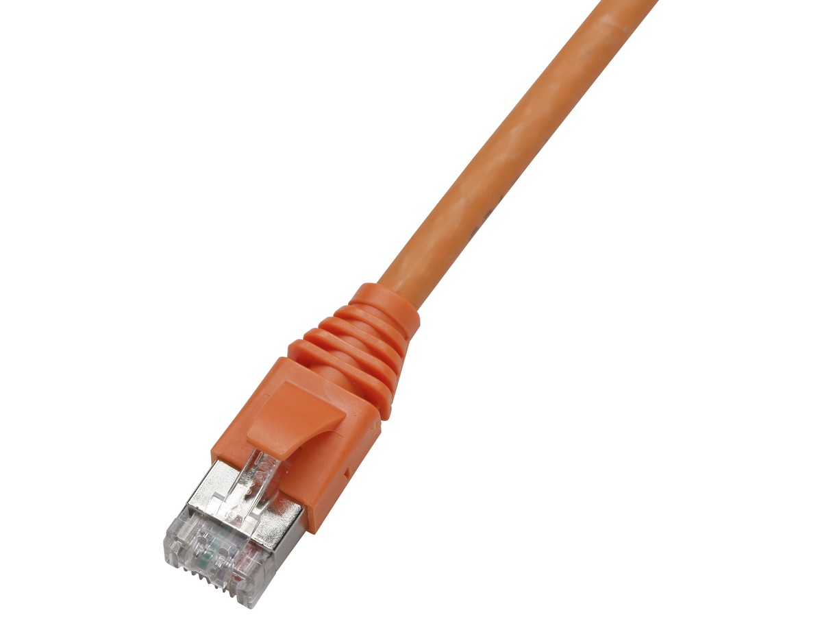 H-LINE Patch 4P S/UTP 1:1 RJ45 1.5m - Kat.5e Kabel/TLP Haube hal-frei orange