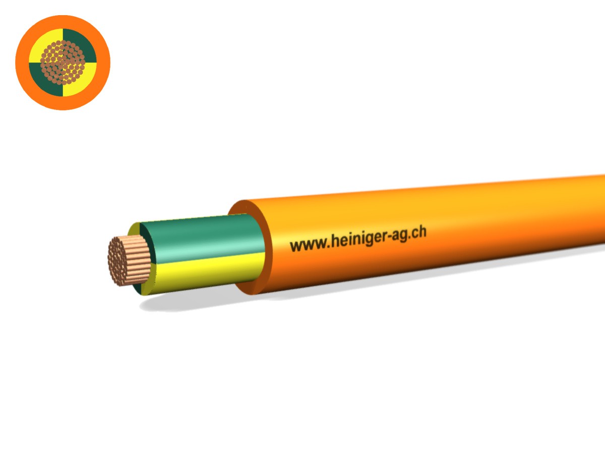 EPR-PUR unipolaire 1x50 PE=jn-vt or - S07BQ-F 450/750V