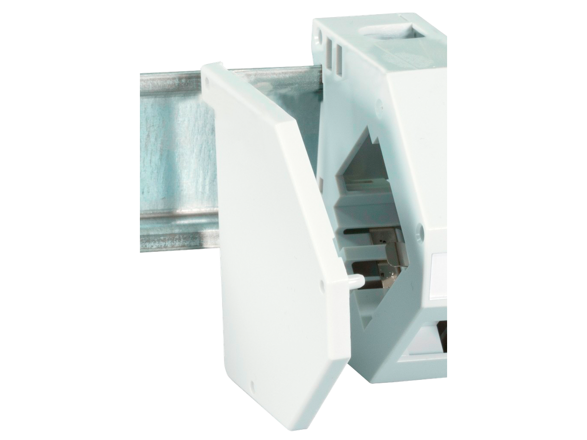 H-LINE I adaptateur rail DIN 1xRJ45 - Keystone, plastique gris, vide