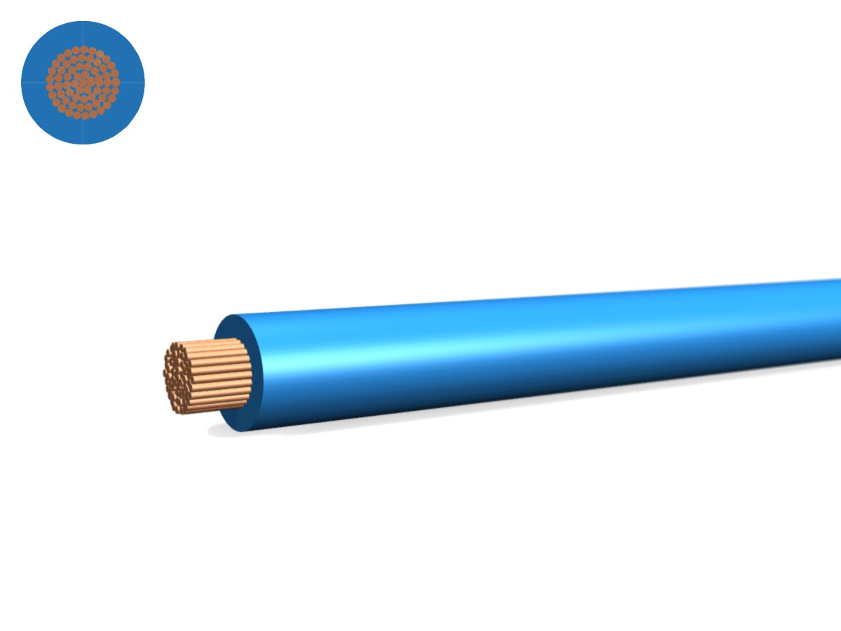 Corde T Eca 16 PVC bleu clair - 450/750V H07V-R