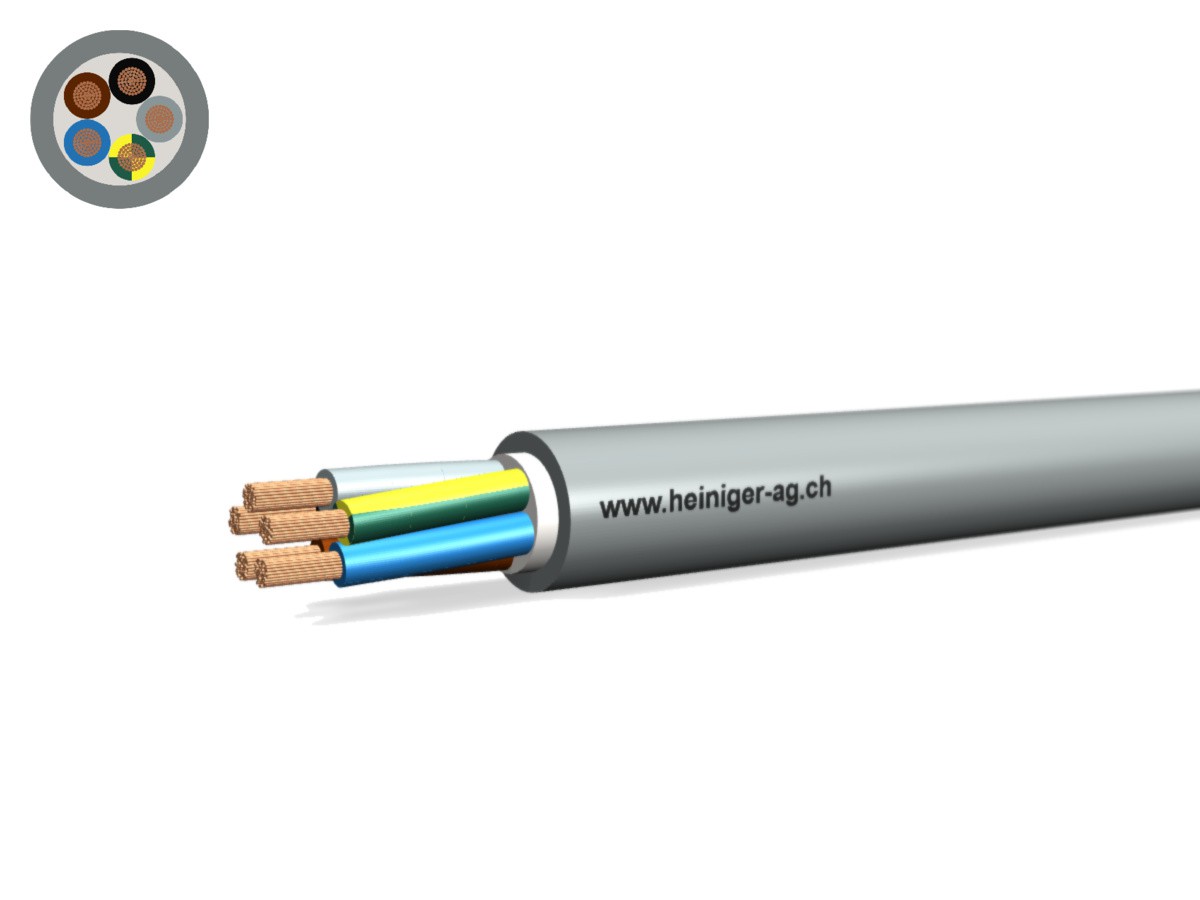 Steuerkabel Cca-flex 5x1.50 JB gr - LiHH hal-frei 0.6/1kV EN 50399