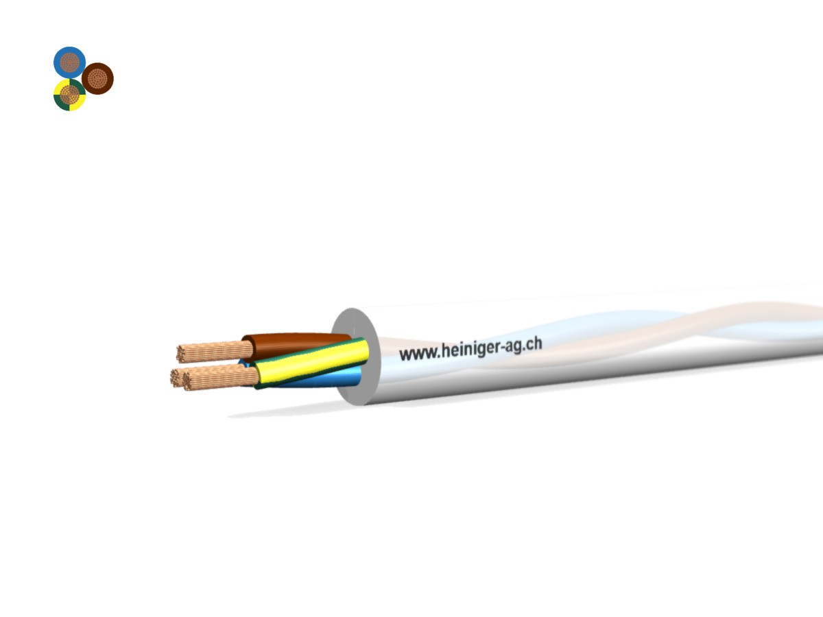 Câble d'appareils FEP/PVC 3x0.75 tra. - Isolation du conducteur FEP