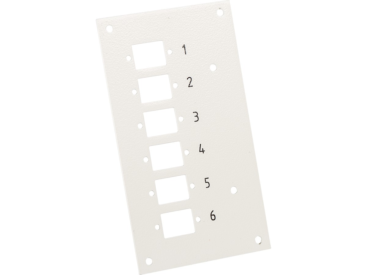 Frontplatte 6xSC simplex, RAL7035 - für DIN KEV mikro