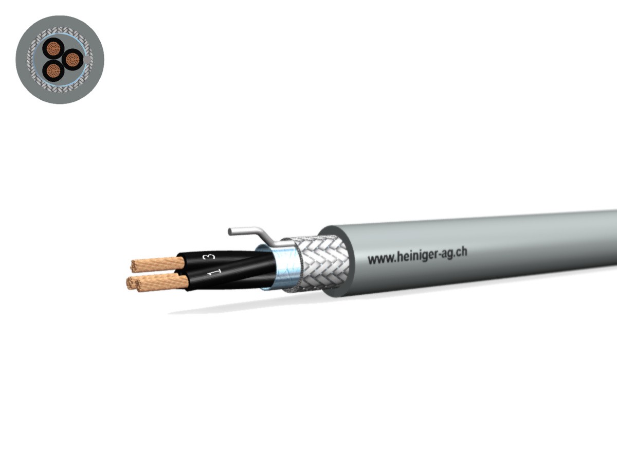 Câble commande Cca-flex C 3x0.75 OZ gr - LiH(St)CH san-hal 300/500V EN 50399