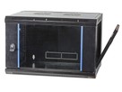 Wandgehäuse 19" Flat Pack 12HE schwarz - H635xB570xT600, Traglast 60Kg