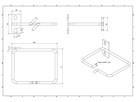 Etrier de rangement pour montage latéral - RB 75x100