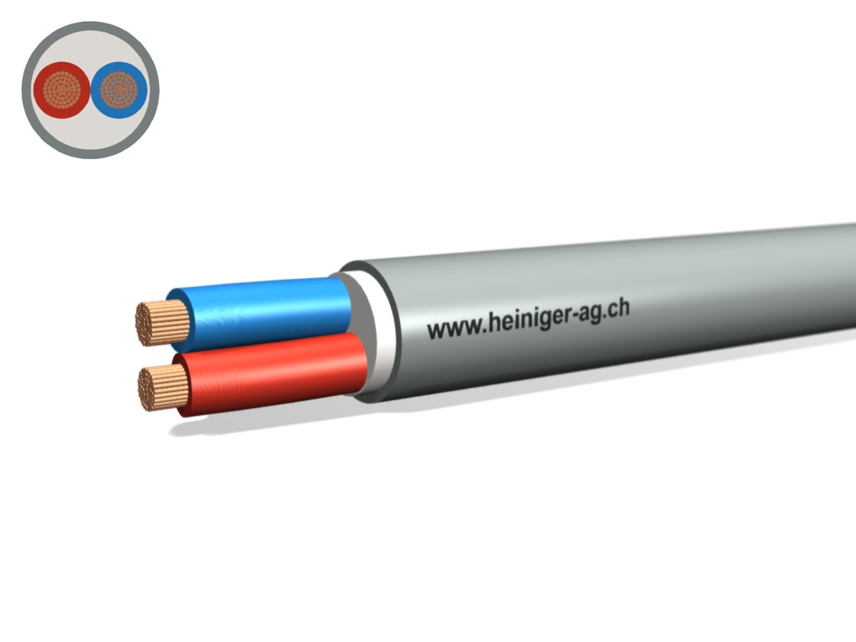 Câble Batterie Cca-flex 2x50 rg/bl gr - LiHH san-hal 0.6/1kV EN 50399