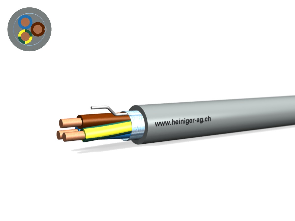 Bio Inst. Kabel Eca (St) 3x2.50 - LNPE gr hal-frei HD 308 S2 0.6/1kV