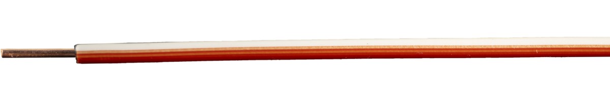 Fil T Eca 1.50 PVC blanc-rouge - 450/750V H07V-U