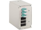 DIN KEV mikro H-Line 4xLCd 50/125 OM3 - spleissfertig RAL7035, 61x115x113mm