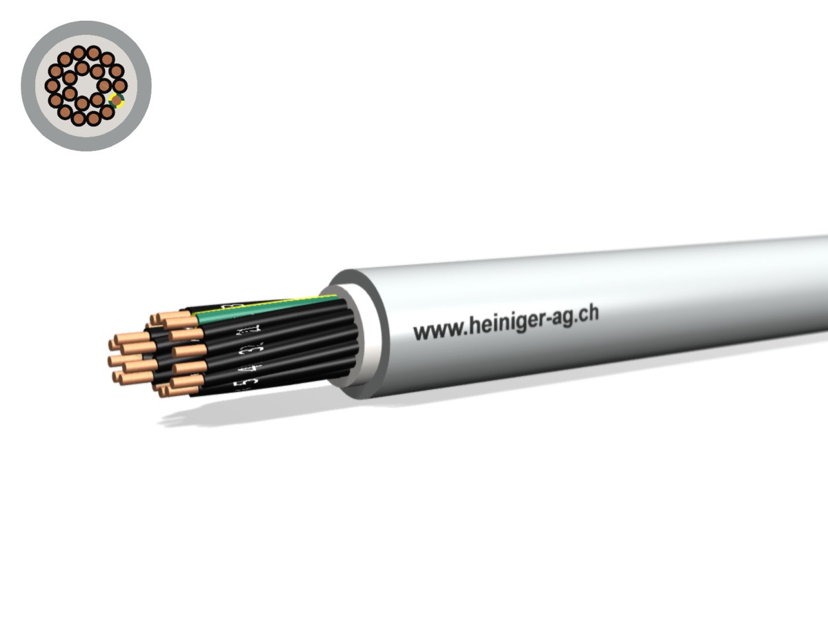 FE0D Kabel Dca hal-frei 21x1.50 LPE - flammwidrig hgr 0.6/1kV