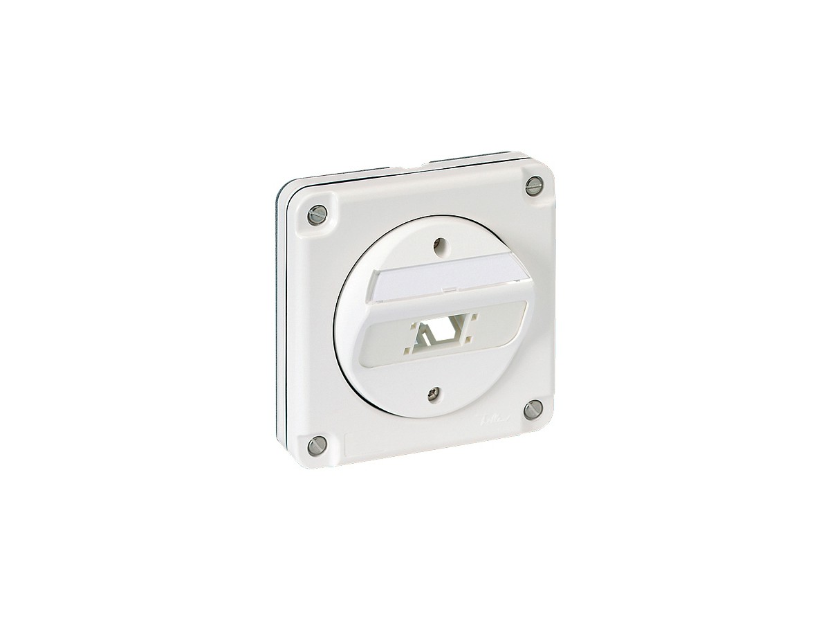 R&Mfreenet UP-Anschlussdose Splash - 1 Port, weiss, 87x87, leer, wasserdicht