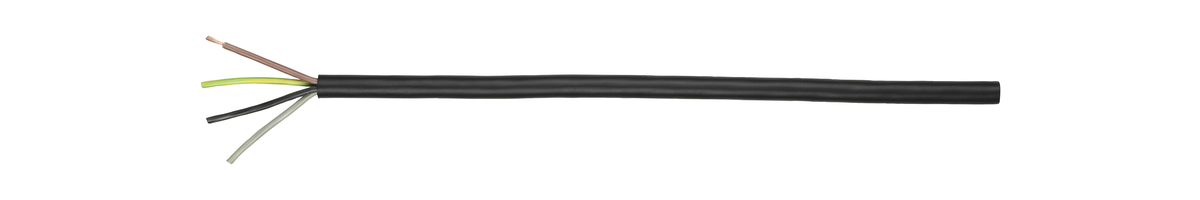 Gdv Anschluss-Kabel Eca 2x2.50 LN sw - RAL9005 H07RN-F 450/750V verstärkt