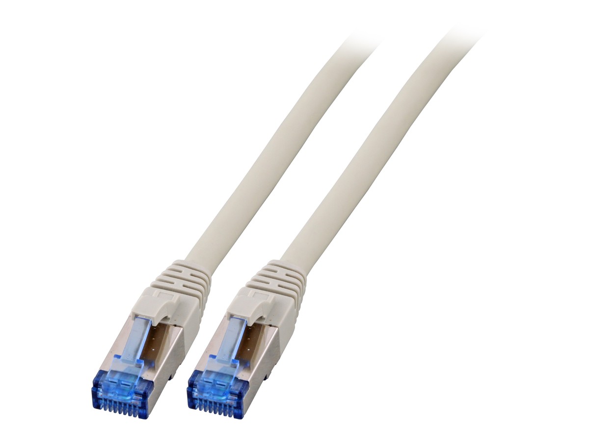 Standard RJ45 Patchkabel S/FTP 2.0m - Kat.6A, Kat.7 Kabel, TPE/LSZH, grau