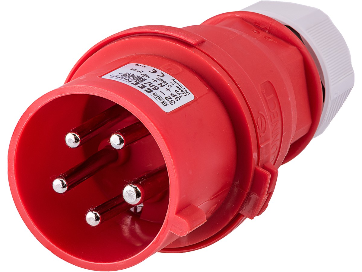 Fiche CEE 32A 5pol. - 32A/400V 6h (3L+N+PE)