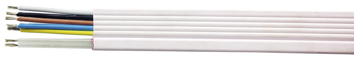 Câble plat combi san-hal 5x2.50+2x1.50 - san-hal 16A blanc 0.6/1kV
