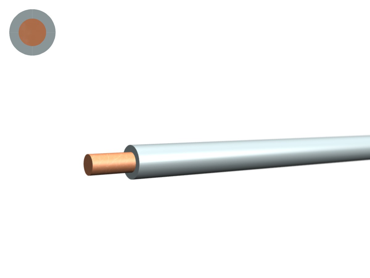 T-Draht Eca 2.50 PVC grau - 450/750V H07V-U