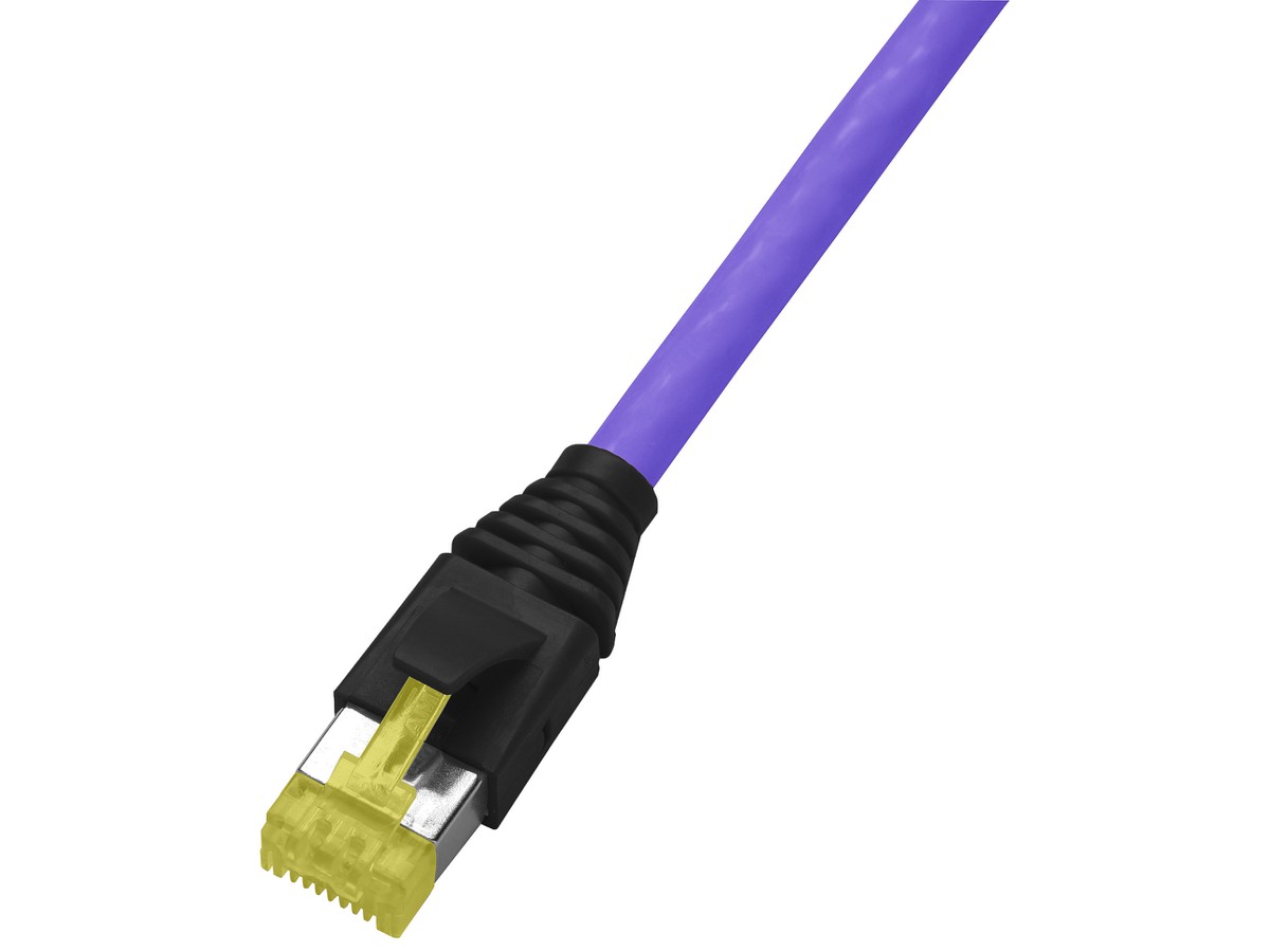 H-LINE Patch VBS Typ 18 RJ45 7.0m - Kat.6A Kabel violett/TLP Haube schwarz