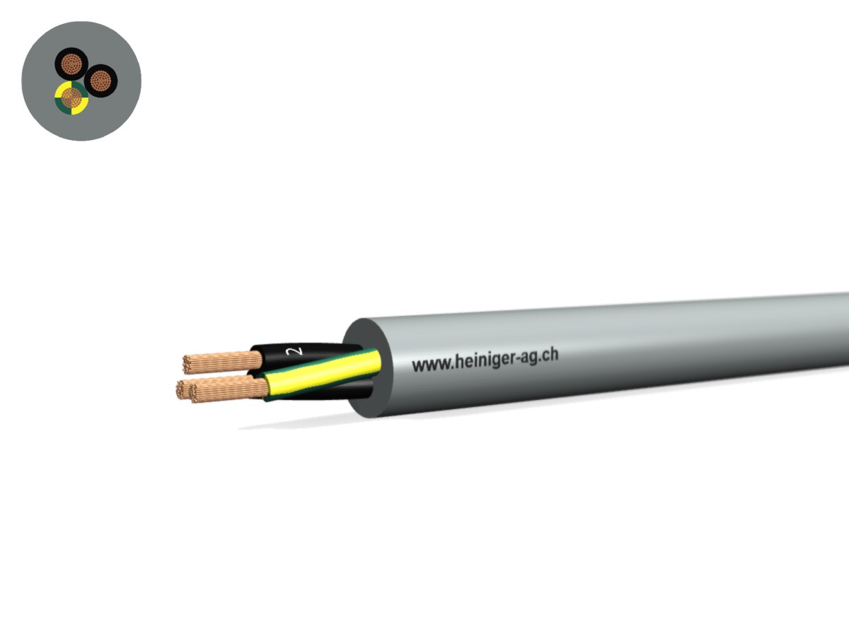 Câble commande Cca-flex 3x0.75 JZ gr - LiHH san-hal 300/500V EN 50399