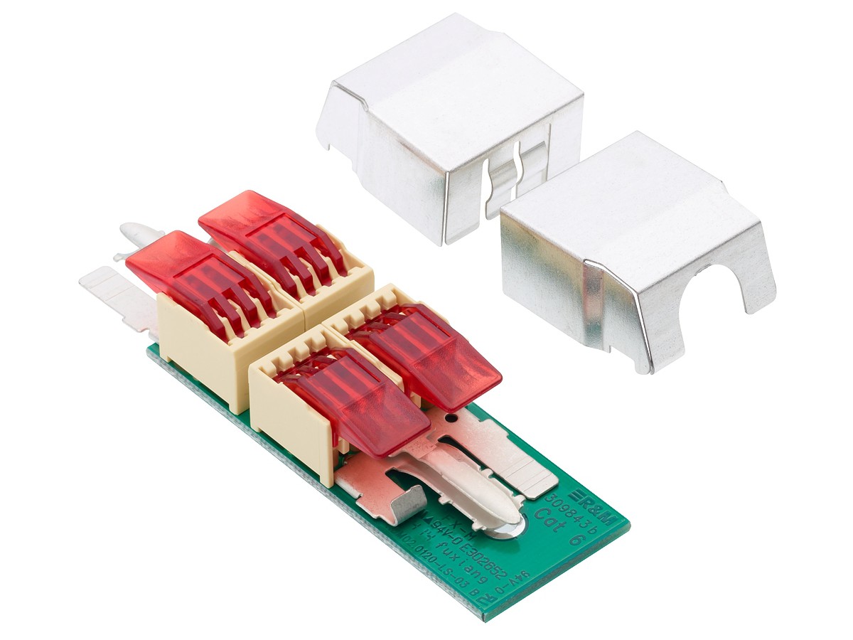 R&Mfreenet EasyLock Kopplermodul Kat.6As - ermöglicht die Verlängerung von Kabeln