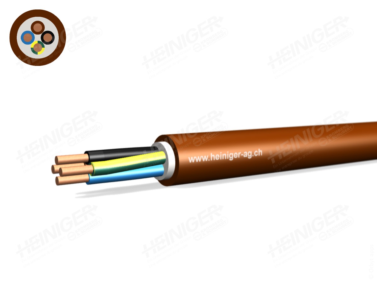 TT-Kabel Eca 4x1.50 LNPE PVC bn - Niederspannungs-Installat. Kabel 0.6/1kV