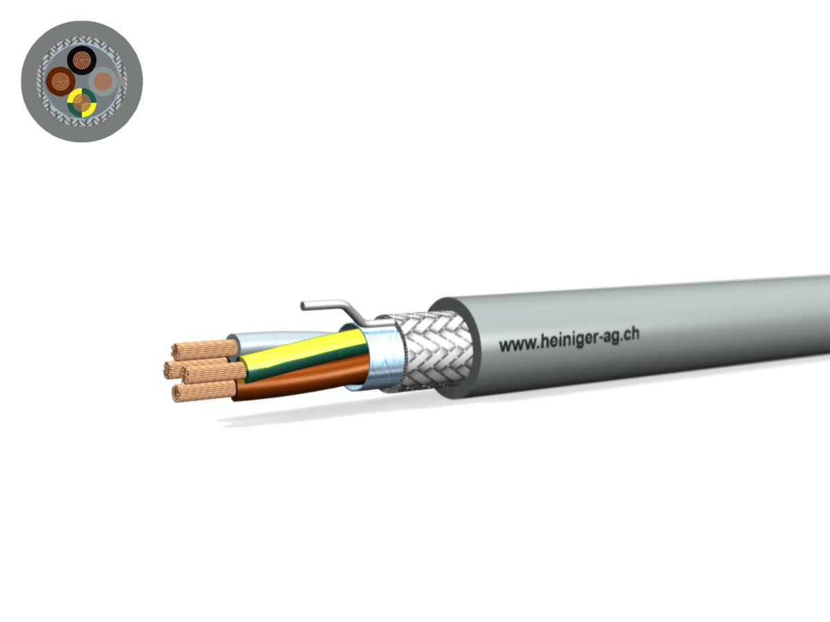 Câble commande Eca-flex C 4x1.00 JB gr - Li2X(St)CH san-hal 300/500V EN 50399