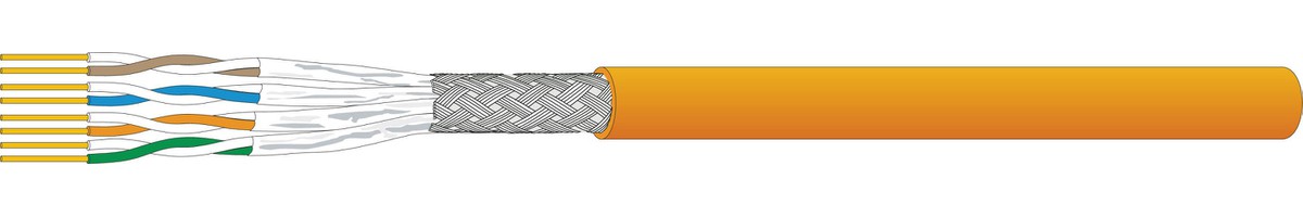 Uninet 7002 S/FTP 4x2x0.57 orange - 4P FRNC/LSOH 1000MHz Kat.7, B2ca