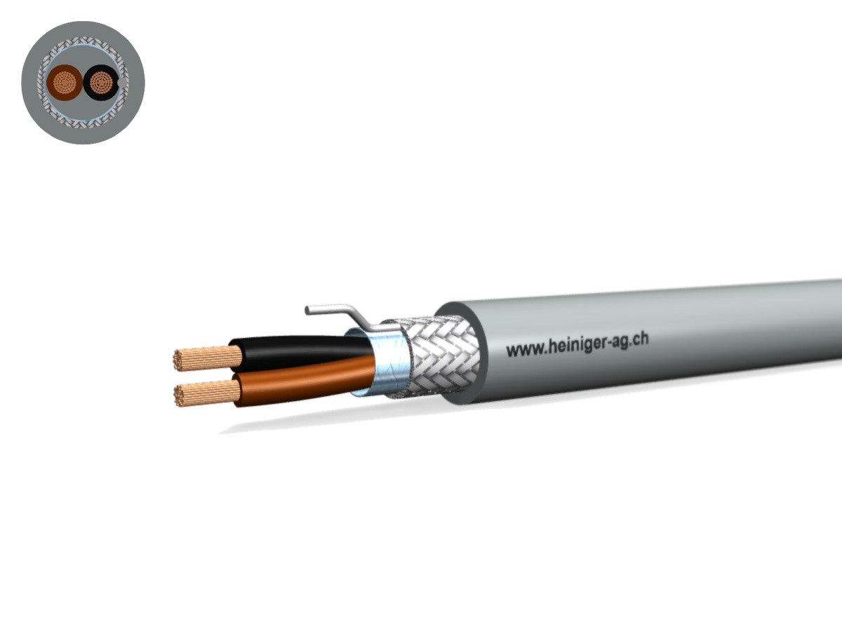 Steuerkabel Cca-flex C 2x1.50 OB gr - LiH(St)CH hal-frei 0.6/1kV EN 50399
