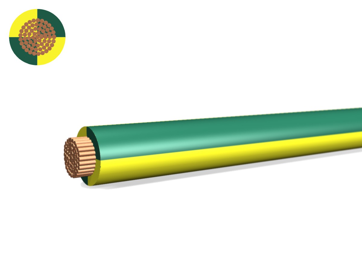 T-Seil Eca 70 PVC gelb-grün - 450/750V H07V-R