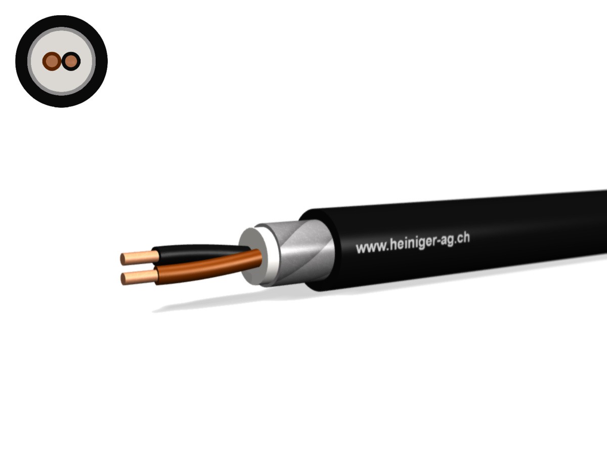 NN-CLN FE05B2 B2ca 2x1.50 L sw - hal-frei armiert 90°C 0.6/1kV