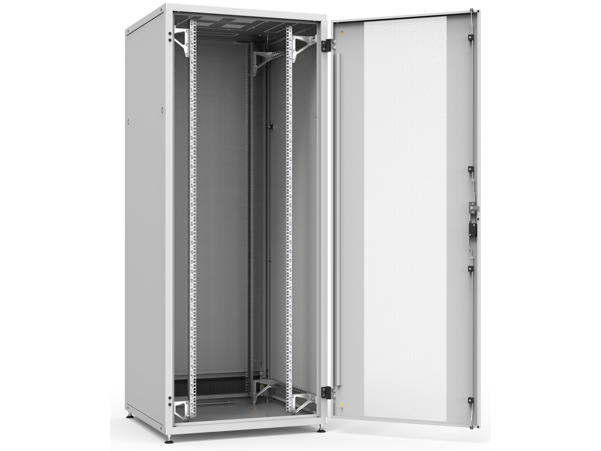 H-Rack 19" H2000xL800xP800 42UH - Portes tôle perforée et tôle, Complet