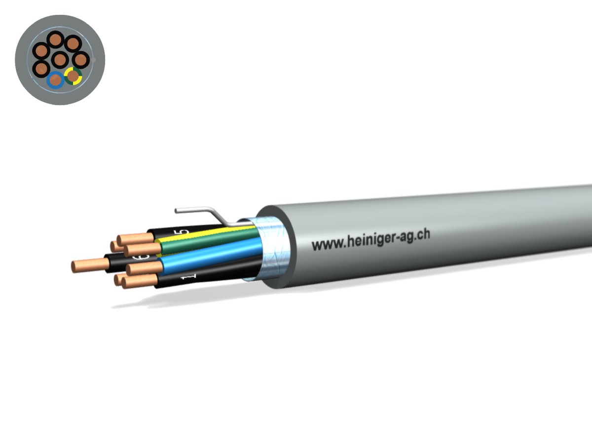 Câble d'inst. bio Dca (St) 8x1.50 - LNPE gr san-hal 0.6/1kV